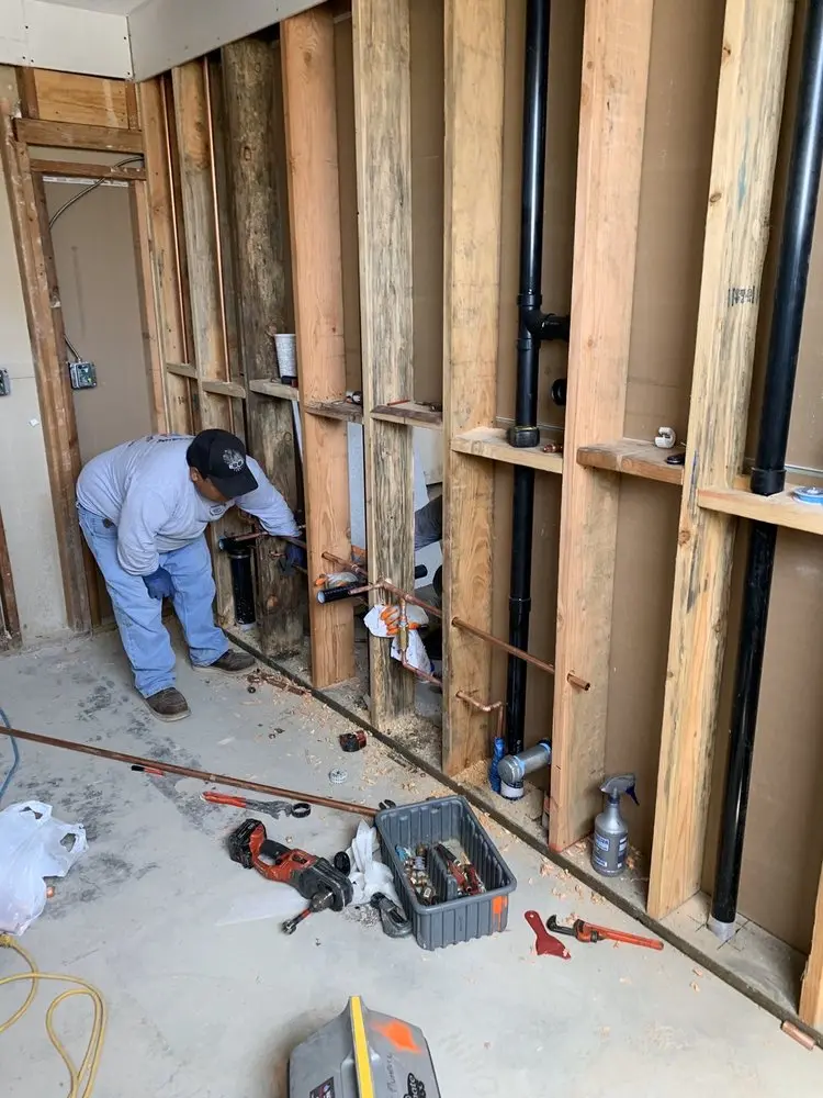 Commercial rough-in plumbing for Water Heater Replacement in Riverside Terrace